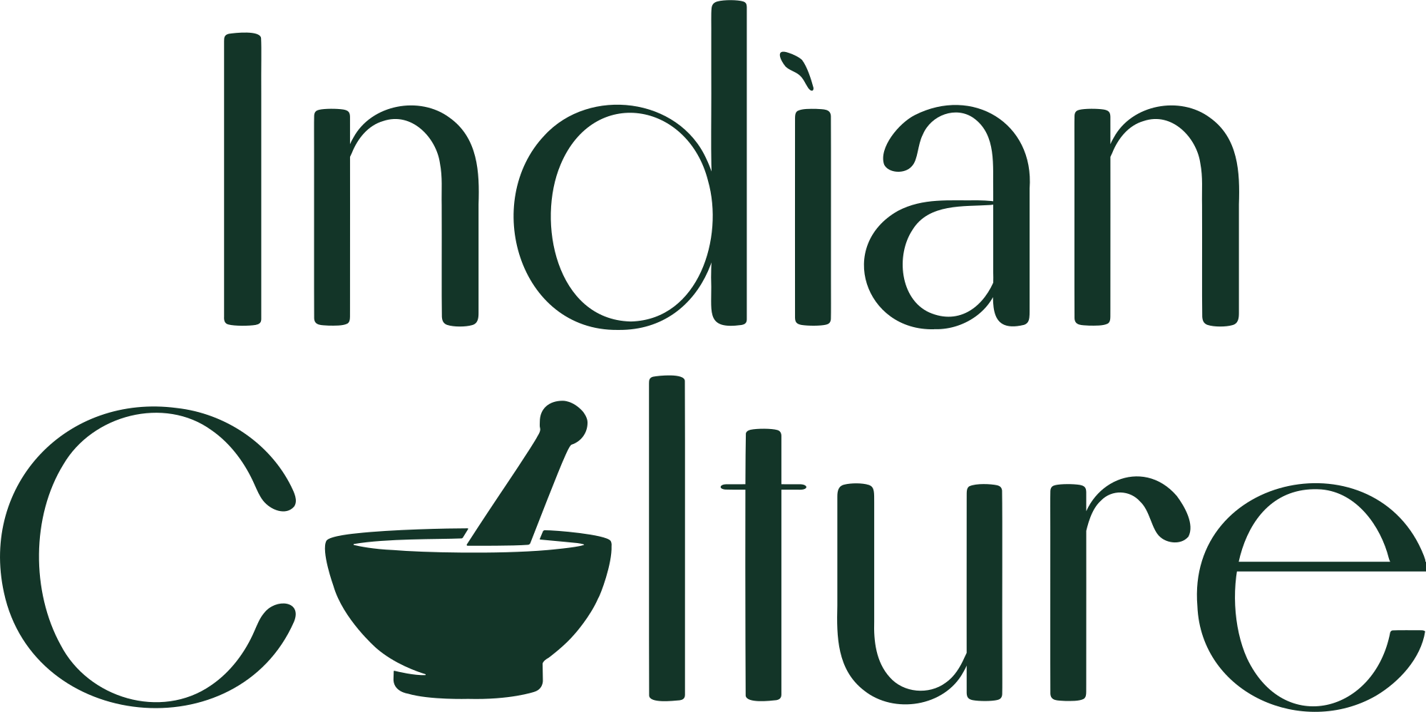 Indian Culture logo, dark version